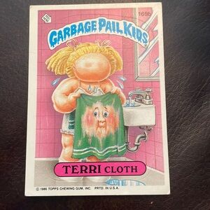 1986 Garbage Pail Kids Cards #169 a/b~ DEE Faced/TERRI Cloth ~MINT/AUTH CARDS~
